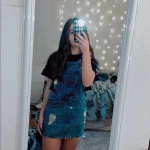 Forever 21 Denim skirt overalls